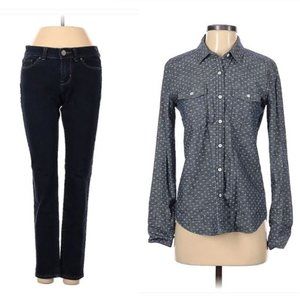 BUNDLE!!! HALOGEN outfit! Jeans & chambray shirt - size: 25 waist/XS